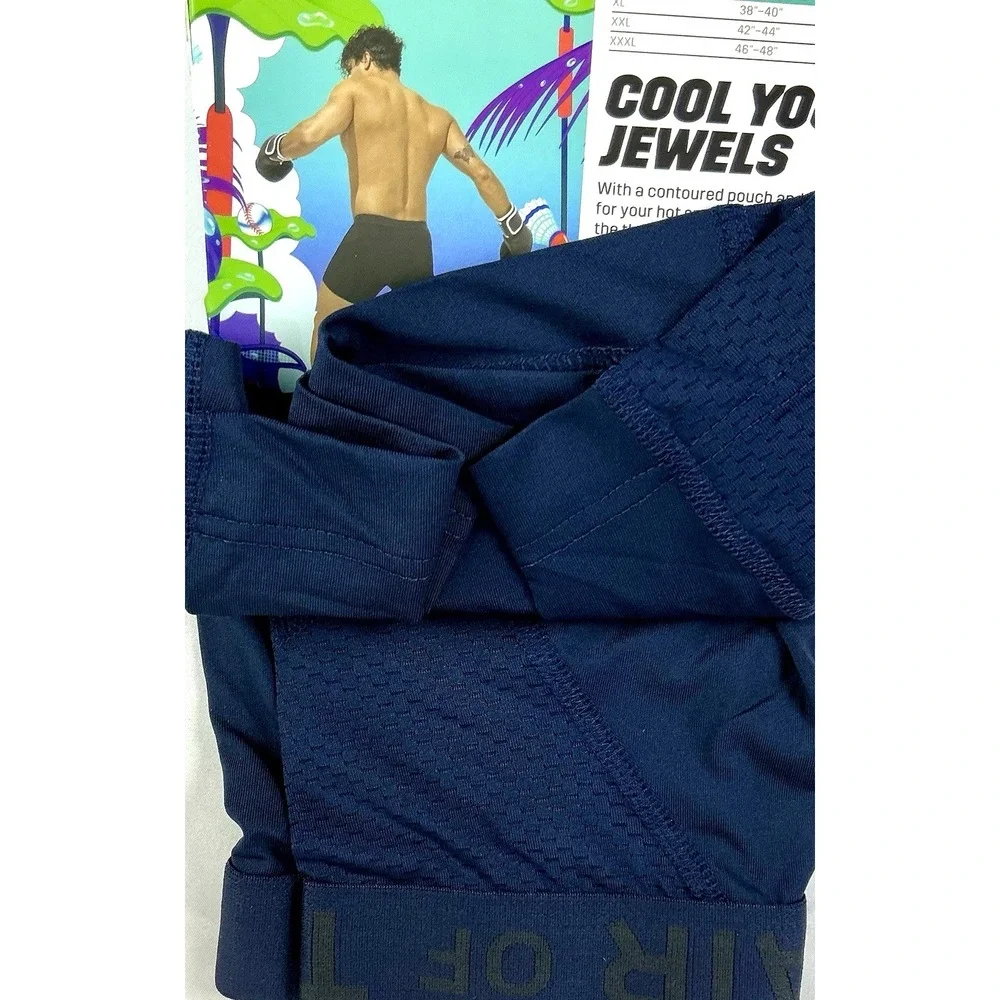 Pair of Thieves Super Cool Boxer‎ Briefs Navy Blue Stay Dry Tech Size L